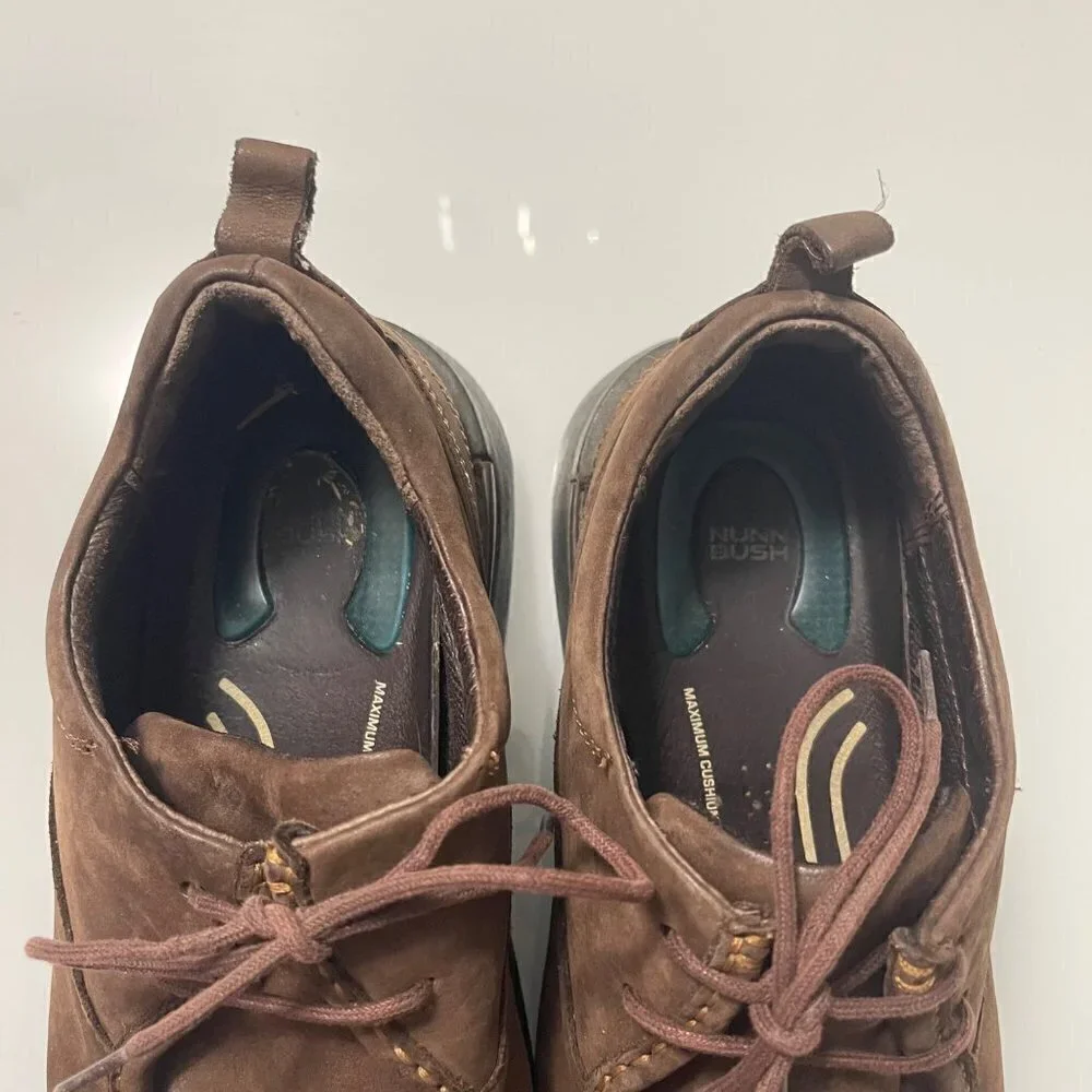 Nunn Bush Men's Brown Leather Lace Up Dress Shoes Chukka Boots Size 9